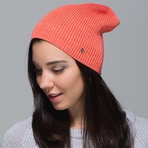 Coral Lululemon beanie