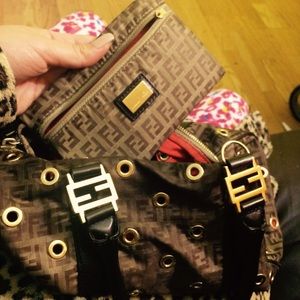 Auth FENDI boston bag