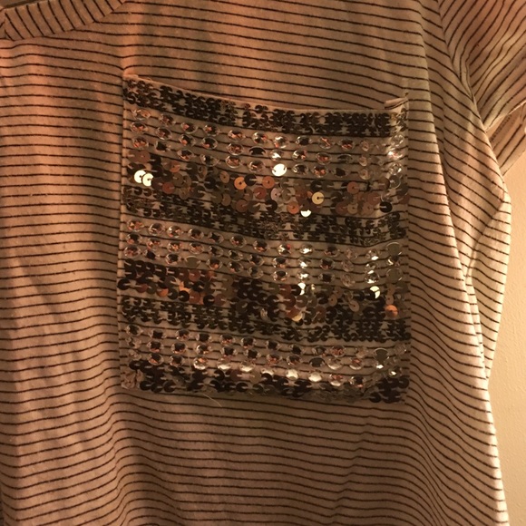 Striped crop top w/ sequin pocket - Picture 2 of 2