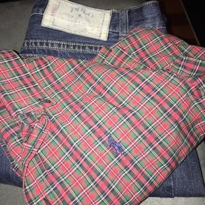 Ralph Lauren jeans, shirt and jean jacket