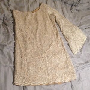 Southern belle one shoulder flare sleeve dress