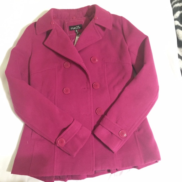 Pink wool coat