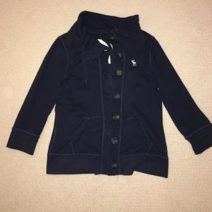 Abercrombie Navy Scuba Neck Jacket