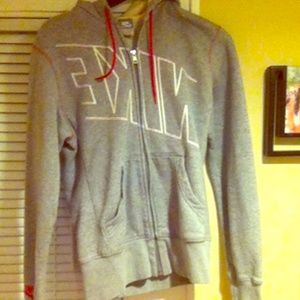 Nike grey zip up grey hoodie