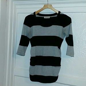 Gray & Black Stripe Sweater