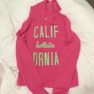 Pink hollister hoodie