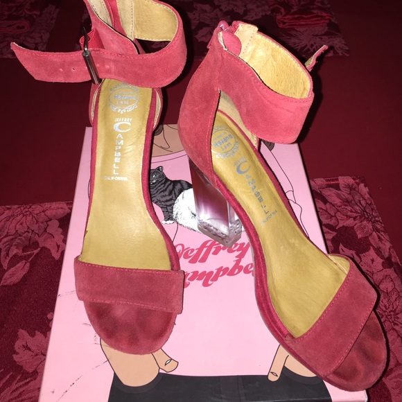 Jeffrey Campbell Red Suede Heels
