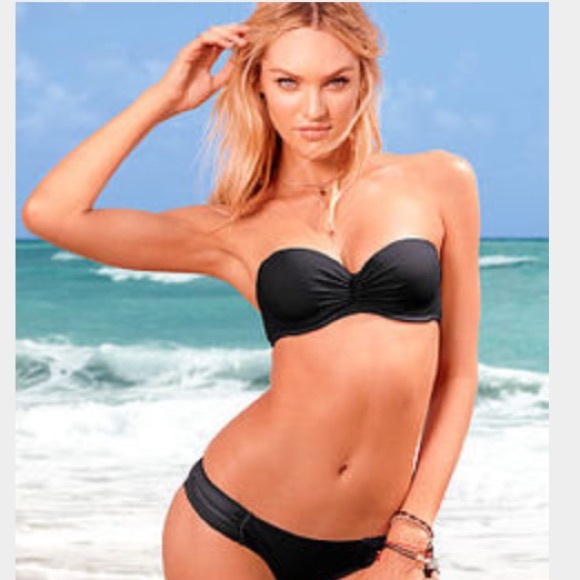 Victoria Secret Black bandeau  push up bikini top
