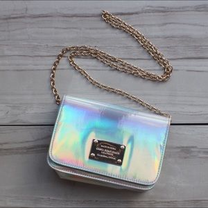 Holographic rainbow iridescent crossbody bag
