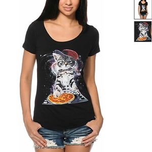 Trendy Dj Cat Tee 🐱🍕🎶