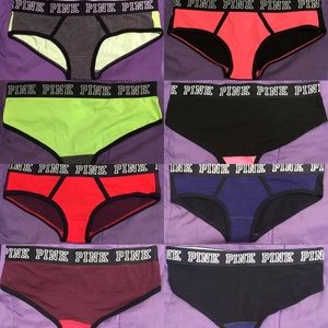 NWT PINK logo panties size medium