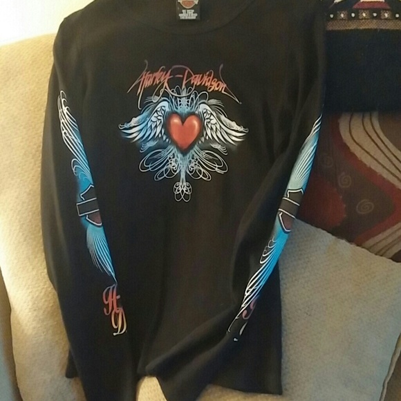 Harley Davidson Long sleeve shirt with decorative