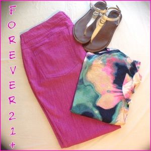 Forever 21+ Pink Skinny Jeans