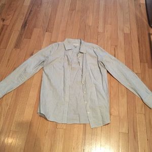 J. Crew size 6 light blue stripe boy button-down