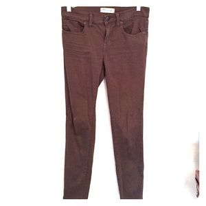 Skinny dark green/brown Madewell pants