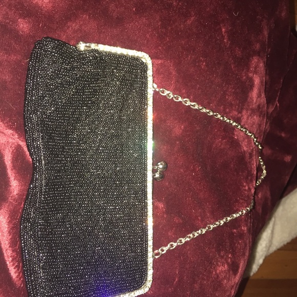 Beautiful handmade beaded black purse