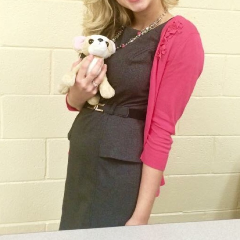 ** Patterned charcoal gray women's suit dress**