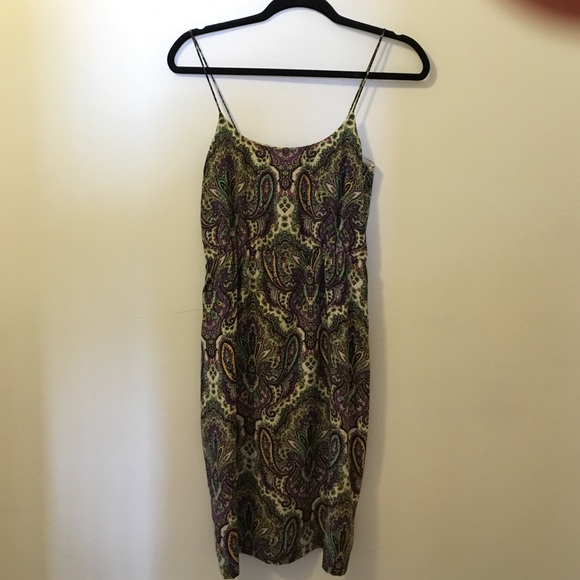 Jcrew 100% silk paisley dress