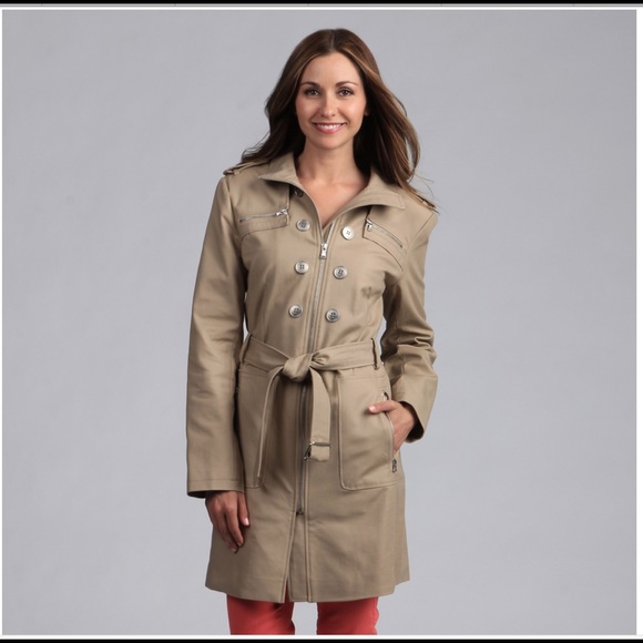 Kenneth Cole Khaki Trench Coat