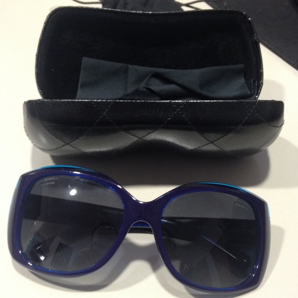 Two-toned Blue Chanel Sunglasses