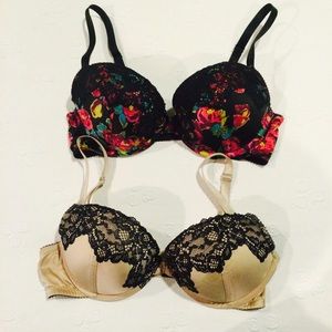 Set of Two Ella Gel Push-up Bras: 34D