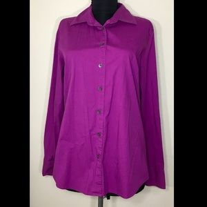 J Crew Haberdashery plum stretch button down shirt
