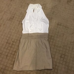 Adorable ruffle front halter dress size M