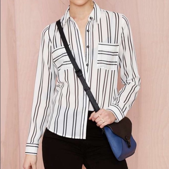 Takin' Care of Business Striped Shirt