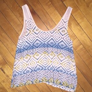 Tribal print crop top