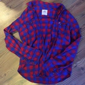 Red/blue flannel hollister