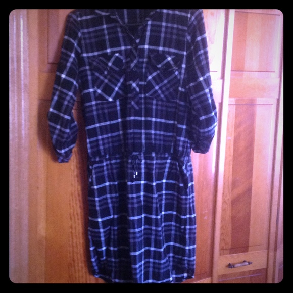 Black and white plaid dress