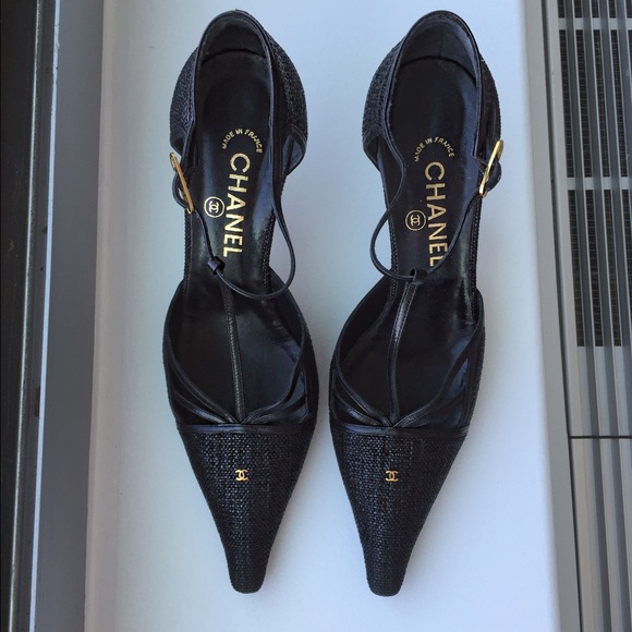 Chanel Limited Edition Woven Linen Heels