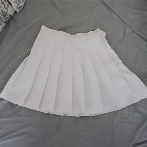 American Apparel white tennis skirt