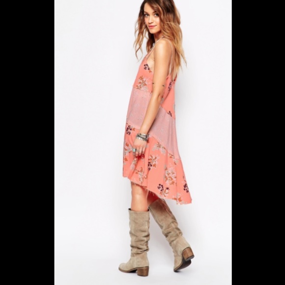 💜bundled Free People printed slip dress - Picture 4 of 4