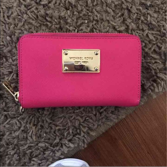 Michael Kors Handbags - Hot pink MK wallet