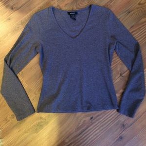 Long sleeve gray sweater express