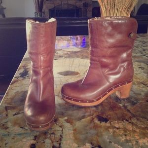 Leather UGG Half-Calf Booties