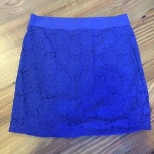 Aeropostale Royal blue lace pencil skirt