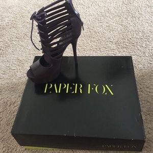 paper fox shoes heels unique poshmark