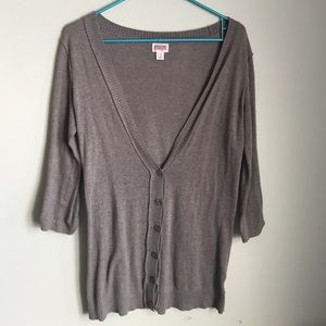 3/4 Sleeve Button Up Cardigan