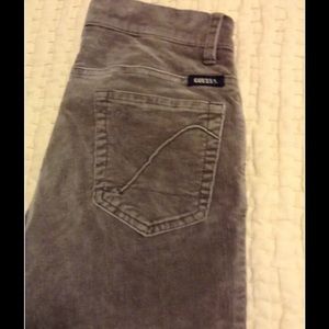 Taupe grey stone guess corduroy 27 boot cut