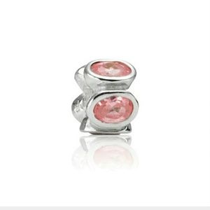 pandora pink oval lights charm