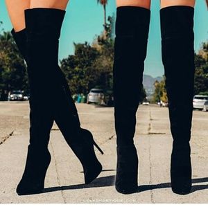 Black Thigh High Boots - Never Worn