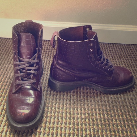Maroon Doc Martens