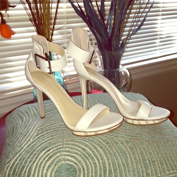 Calvin Klein Vivian Zebra Accent Heels