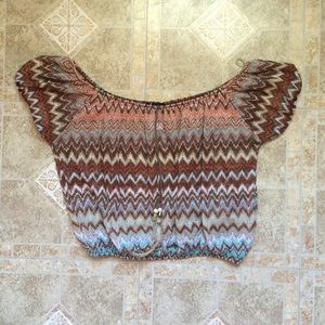 off shoulder crop top