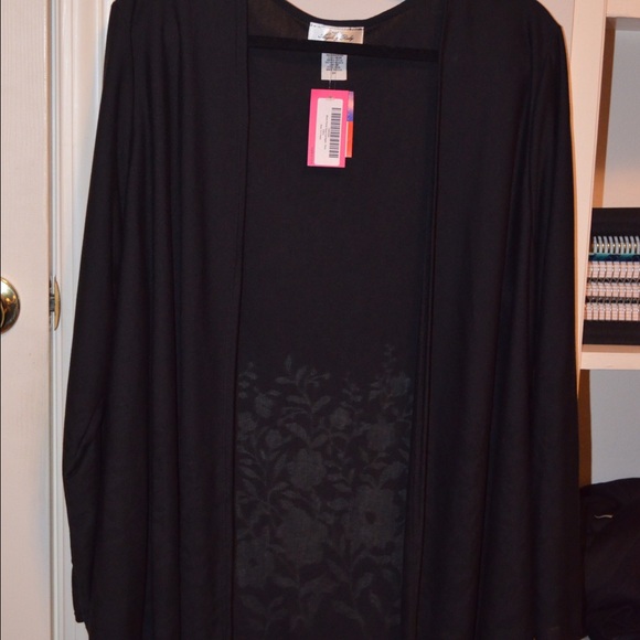 Women's plus size- floral open cardigan