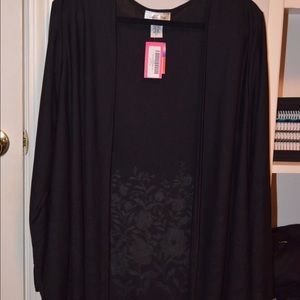 Women's plus size- floral open cardigan