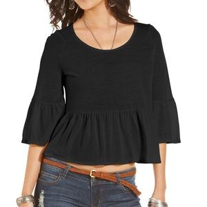 Free People black peplum