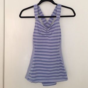 Lululemon - striped - medium support tank - size 4